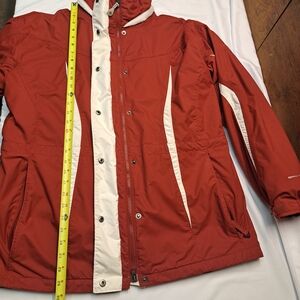 Columbia Red and White Ski Jacket